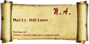 Maitz Adrienn névjegykártya